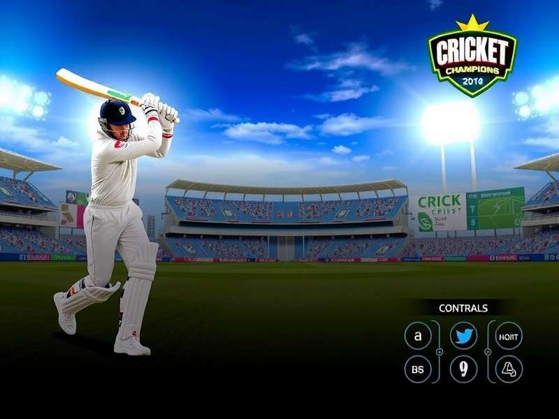 Cricket Vanguard Champions Key Features - Screenshot of realistic stadium and player models